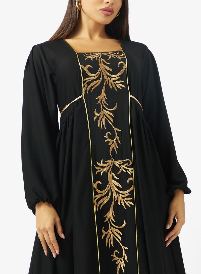 hayas closet Puff Sleeve Button Detailed Dress - Image 3